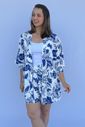 Conjunto - Kimono e short floral azul Conjunto - Kimono e short floral azul