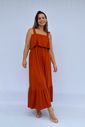 Vestido de Amamentação Babado - Terracota Vestido de Amamentação Babado - Terracota