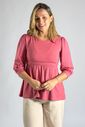 Blusa de amamentação manga princesa Bela - Rosa