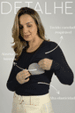 Blusa canelada de amamentação Annie - Preta