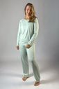 Pijama de amamentação manga longa - Verde água Pijama de amamentação manga longa - Verde água