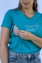 Camiseta de amamentação gola V - Amor que mora no peito Camiseta de amamentação gola V - Amor que mora no peito