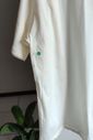 Camiseta de amamentação zíper embutido - Creme (LD)