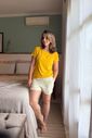 Blusa pijama de amamentação verão - Amarela Blusa pijama de amamentação verão - Amarela