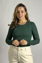 Blusa canelada de amamentação Annie - Verde
