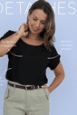 Blusa de amamentação viscolinho Aurora - preta Blusa de amamentação viscolinho Aurora - preta