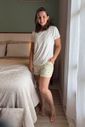 Blusa pijama de amamentação verão - Off white