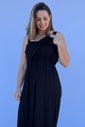 Vestido de Amamentação Babado - Preto Vestido de Amamentação Babado - Preto