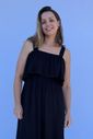 Vestido de Amamentação Babado - Preto Vestido de Amamentação Babado - Preto