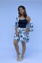Conjunto - Kimono e short floral azul Conjunto - Kimono e short floral azul