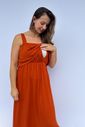 Vestido de Amamentação Babado - Terracota Vestido de Amamentação Babado - Terracota