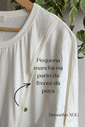 Camiseta de amamentação zíper embutido - Creme (LD)