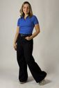 Blusa polo de amamentação Nina - Azul Blusa polo de amamentação Nina - Azul