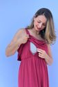 Vestido de Amamentação Babado - Goiaba