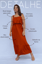 Vestido de Amamentação Babado - Terracota Vestido de Amamentação Babado - Terracota