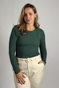Blusa canelada de amamentação Annie - Verde