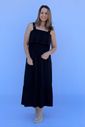 Vestido de Amamentação Babado - Preto Vestido de Amamentação Babado - Preto