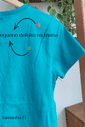 Camiseta de amamentação gola V - Amor que mora no peito (LD)