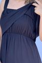 Vestido de Amamentação Babado - Preto Vestido de Amamentação Babado - Preto