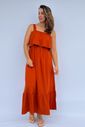 Vestido de Amamentação Babado - Terracota Vestido de Amamentação Babado - Terracota