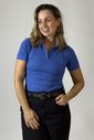 Blusa polo de amamentação Nina - Azul Blusa polo de amamentação Nina - Azul