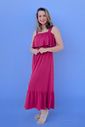 Vestido de Amamentação Babado - Goiaba