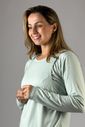Pijama de amamentação manga longa - Verde água Pijama de amamentação manga longa - Verde água