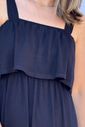 Vestido de Amamentação Babado - Preto Vestido de Amamentação Babado - Preto