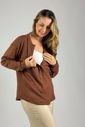 Blusa de amamentação Catarina - Marrom Blusa de amamentação Catarina - Marrom