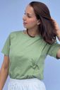 Camiseta de Amamentação zíper embutido - Verde