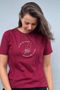 Camiseta de amamentação bordô - Os dias são longos