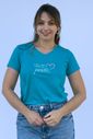 Camiseta de amamentação gola V - Amor que mora no peito Camiseta de amamentação gola V - Amor que mora no peito