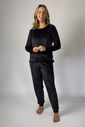 Pijama de amamentação plush - Preto Pijama de amamentação plush - Preto