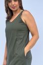 Vestido de amamentação Regata Viscolinho - Verde escuro Vestido de amamentação Regata Viscolinho - Verde escuro