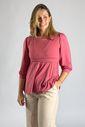 Blusa de amamentação manga princesa Bela - Rosa