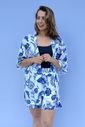 Conjunto - Kimono e short floral azul Conjunto - Kimono e short floral azul