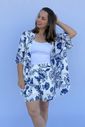 Conjunto - Kimono e short floral azul Conjunto - Kimono e short floral azul