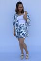 Conjunto - Kimono e short floral azul Conjunto - Kimono e short floral azul