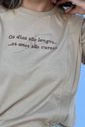 Camiseta de amamentação caqui - Os dias são longos