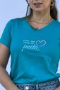 Camiseta de amamentação gola V - Amor que mora no peito Camiseta de amamentação gola V - Amor que mora no peito