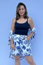 Conjunto - Kimono e short floral azul Conjunto - Kimono e short floral azul