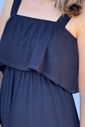 Vestido de Amamentação Babado - Preto Vestido de Amamentação Babado - Preto