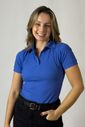 Blusa polo de amamentação Nina - Azul Blusa polo de amamentação Nina - Azul