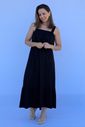 Vestido de Amamentação Babado - Preto Vestido de Amamentação Babado - Preto