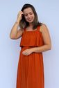 Vestido de Amamentação Babado - Terracota Vestido de Amamentação Babado - Terracota