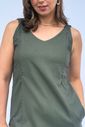 Vestido de amamentação Regata Viscolinho - Verde escuro Vestido de amamentação Regata Viscolinho - Verde escuro