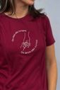 Camiseta de amamentação bordô - Os dias são longos