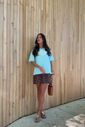 T-SHIRT ESTONADA THE BEACH CLUB AZUL BABY BLUE