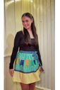 Vestido Festa Junina Estampa Brasil —Veste P ao G2