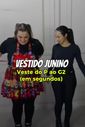 Avental Vestido Festa Junina estampa Arraiá cidade Junina MODELO ADULTO